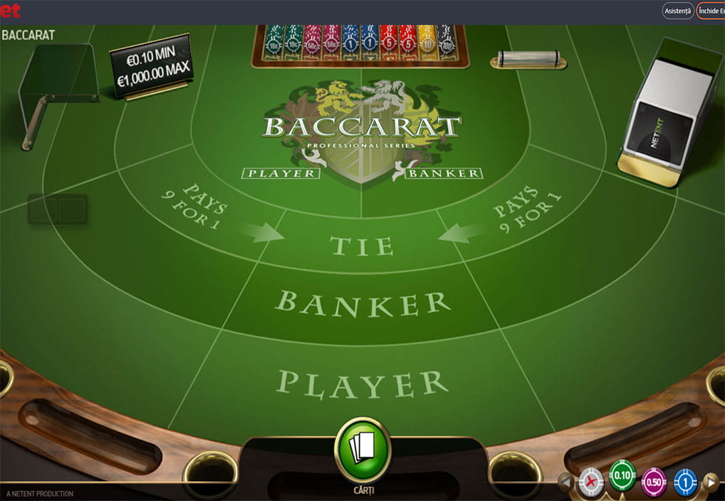 Baccarat online la PokerStars