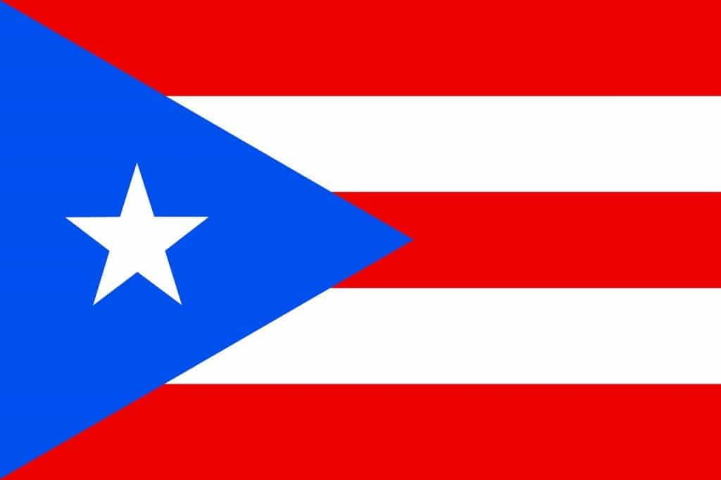 The flag of Puerto Rico.