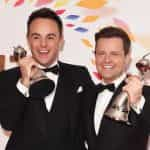 Ant and Dec receiving television awards.