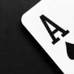 An ace of spades playing card.