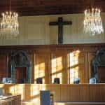 Interior room in the Palace of Justice in Nuremberg, Germany.