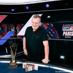 Barny Boatman poses before his 2024 EPT Paris trophy.